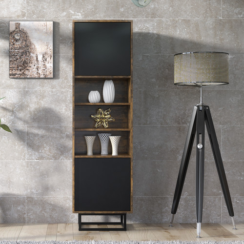 Industrial oak black living - black,