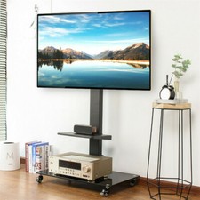 Mobile Tall TV Stand on Wheels
